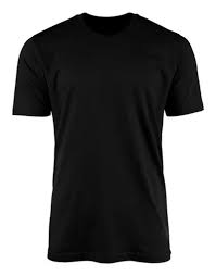 Camiseta PRETA Lisa em Algodão Penteado - Valor Unitário 