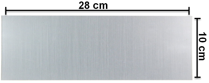 Placa (Chapa) De Alumínio 10X28 cm Para Sublimação - Valor Unitário