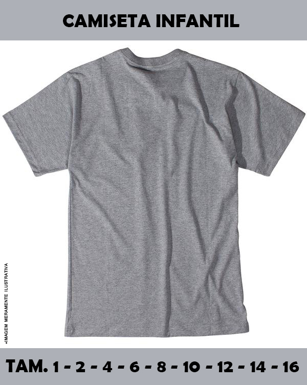 Camiseta Infantil Mescla 100% Poliéster para Sublimação