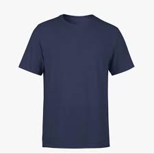 Camiseta AZUL ESCURO Lisa em Algodão Penteado - Valor Unitário