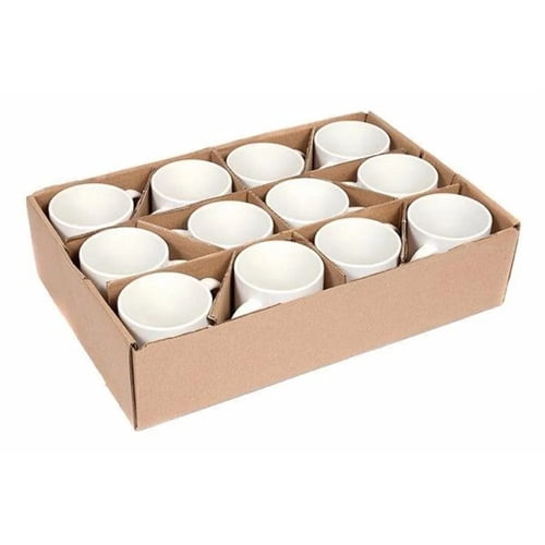 12 Canecas Brancas de Cerâmica JKB para Sublimação 325ml AAA
