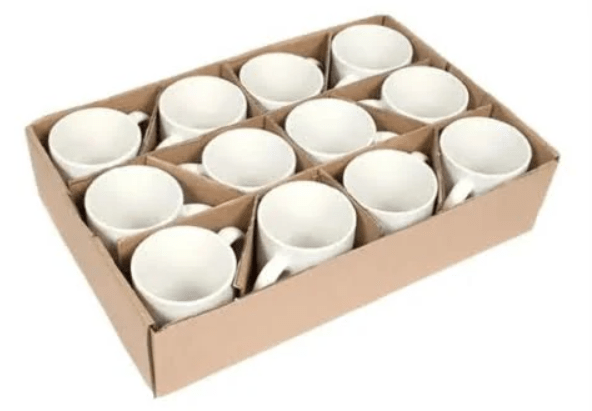 12 Canecas Brancas De Cerâmica BETA Para Sublimação 325ml - cod 328