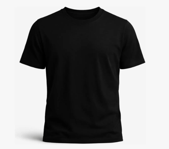 Camiseta Algodão Classic Penteado Preto Fio 30.1 Adulto