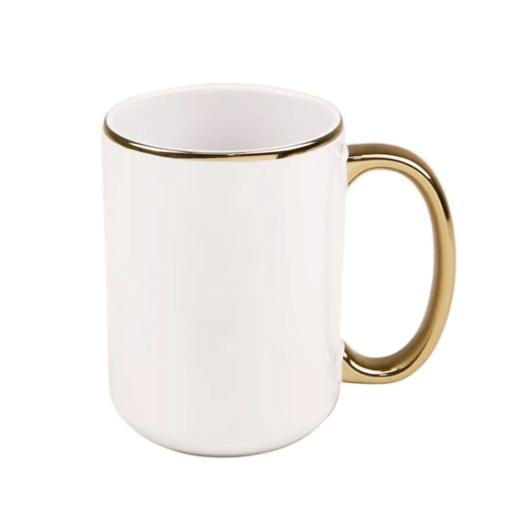 Caneca Borda e Alça Ouro 440ml 