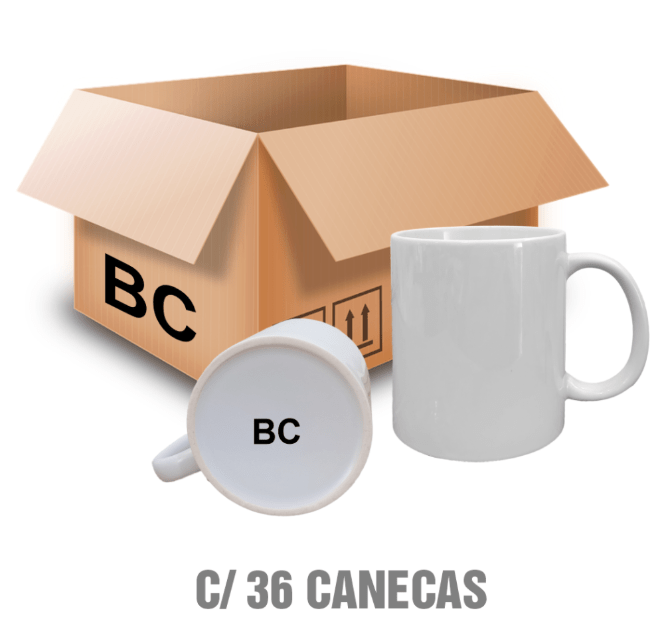 Caneca de Cerâmica Branca BC 325ml - 36 unidades - cod 329