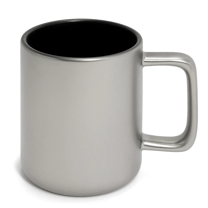 Caneca de Cerâmica  Silver Cinza Chumbo 350ml LIVE