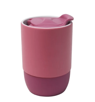 Copo de Cerâmica BUDDY com Tampa Acrílico E Base Silicone - 325ml