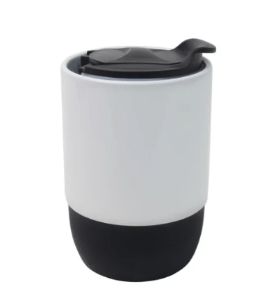 Copo de Cerâmica BUDDY com Tampa Acrílico E Base Silicone - 325ml