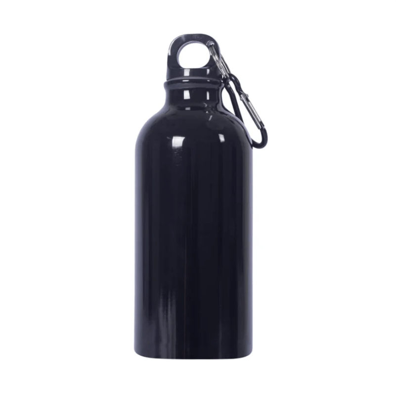 Garrafa Aluminio Squeeze Preto 500ml Mosquetão Sem Resina 