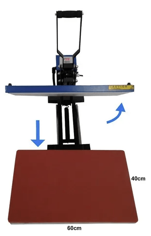 PRENSA TERMICA PLANA DIGITAL 40X60 ABERTURA JACARE COM GAVETA 110V DEKO