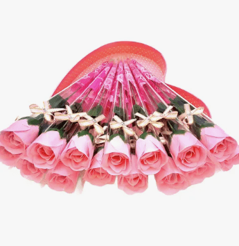 Rosa Artificial Botão Artificial - unidade