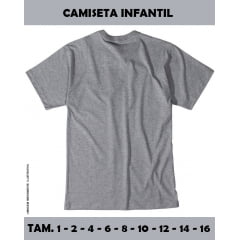 Camiseta Infantil Mescla 100% Poliéster para Sublimação
