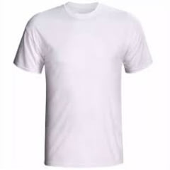 Camiseta BRANCA Lisa em Algodão Penteado - Valor Unitário