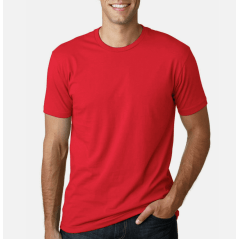 Camiseta VERMELHA Lisa em Algodão Penteado - Valor Unitário