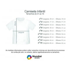  Camiseta Amarelo Canário com gola Verde INFANTIL 100% Poliéster - Valor Unitário