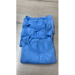 Camiseta Azul Claro 100% Poliéster para Sublimação