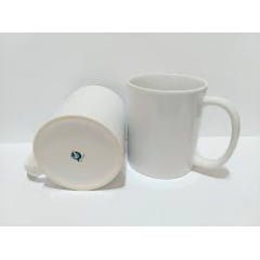 12 Canecas Brancas de Cerâmica ORCA 325ml