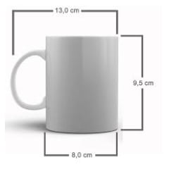 Caneca de Cerâmica Branca ORCA 325ml - Valor Unitário - cod 320