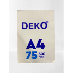 Papel Sulfite DEKO A4 Branco 75g 500 folhas - Pacote