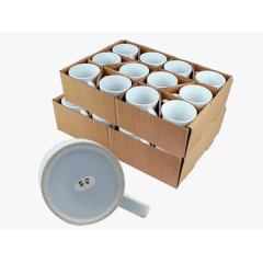 12 Canecas De Cerâmica Branca Panda 325ml (cod - 326) 12 Canecas De Cerâmica Branca Panda 325ml (cod - 326)