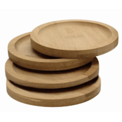 Base de Bambu Para Caneca 