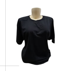 Camiseta Algodão Classic Penteado Preto Fio 30.1 Adulto