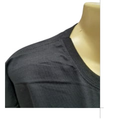 Camiseta Algodão Classic Penteado Preto Fio 30.1 Adulto
