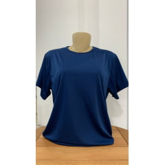 Camiseta Azul Marinho Dry Fit 100% Poliéster Para Sublimação 
