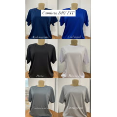 Camiseta Azul Marinho Dry Fit 100% Poliéster Para Sublimação 