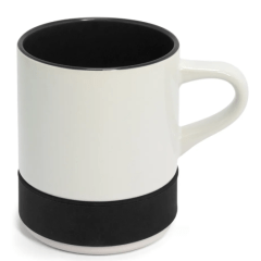 Caneca Branca Base Alta Silicone Interna Colorida 350ml Live 