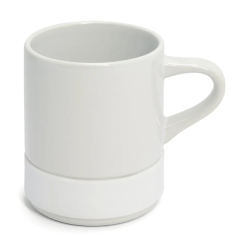 Caneca Branca Base Alta Silicone Interna Colorida 350ml Live 