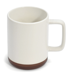 Caneca Cerâmica 360ml Crema Fosca Base Colorida 