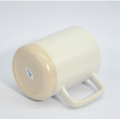 Caneca Cerâmica 360ml Crema Fosca Base Colorida 