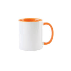 Caneca Cerâmica Branca 325ml - Interna E Alça Colorida Metalnox - Valor Unitário 