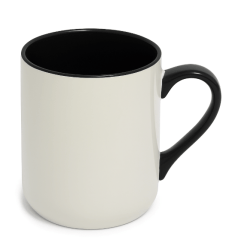 Caneca Cerâmica Branca Imperial  Interna E Alça Colorida 325ml Live 