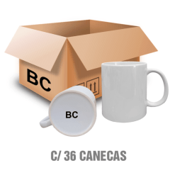 Caneca de Cerâmica Branca BC 325ml - 36 unidades - cod 329