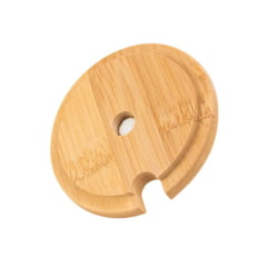 Caneca interna e alça colorida 325ml com tampa de bambu coelho JKB