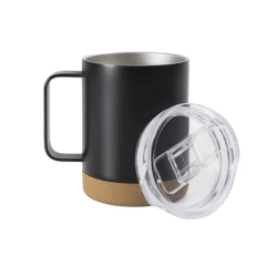Caneca Termica Inox Office com Tampa Preta 350ml