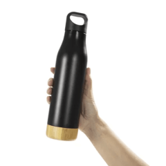 GARRAFA ACO INOX TERMICA EXECUTIVE BASE BAMBU S/ RESINA - 500 ML 
