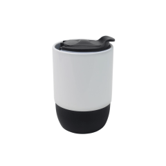 Copo de Cerâmica BUDDY com Tampa Acrílico E Base Silicone - 325ml