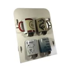 Expositor em MDF  3mm para 4 Canecas SUBLIMÁTICO - Valor Unitário
