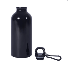Garrafa Aluminio Squeeze Preto 500ml Mosquetão Sem Resina 