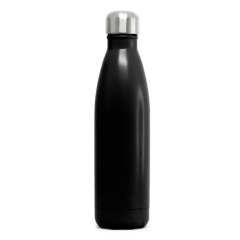 Garrafa Térmica Aço Inox Preta Sem Resina Com Dupla Parede - 500ml Garrafa Térmica Aço Inox Preta Sem Resina Com Dupla Parede - 500ml