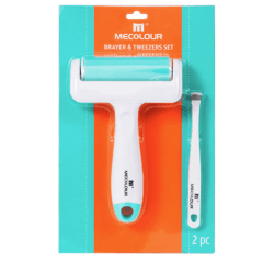 Rolo aplicador e Pinça para artesanato Mecolour 2 peças 
