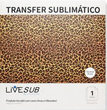 Transfer Sublimático Live Craft Modelo ANIMAL PRINT 30,5x30,5 - 1 folha