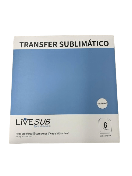 Transfer Sublimático Live Craft Modelo AZUL BEBÊ 30,5x30,5 cm - 1 folha