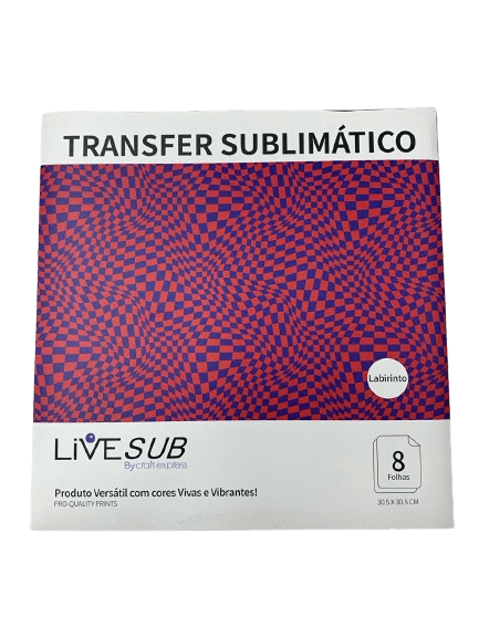 Transfer Sublimático Live Craft Modelo LABIRINTO 30,5x30,5 cm - 1 folha