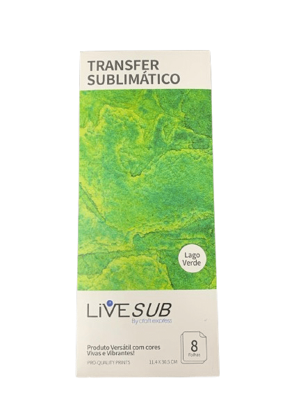 Transfer Sublimático Live Craft Modelo LAGO VERDE 11,4x30,5 - 1 folha